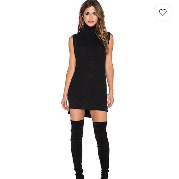 Four Hearts Boutique Dresses & Skirts - Black Sleeveless Turtle Neck sweater Dress